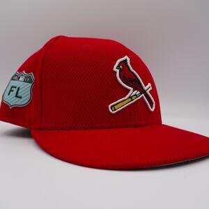 St. Louis Cardinals 59FIFTY Fitted Hat 2017 Spring Training Red FL Patch MLB New